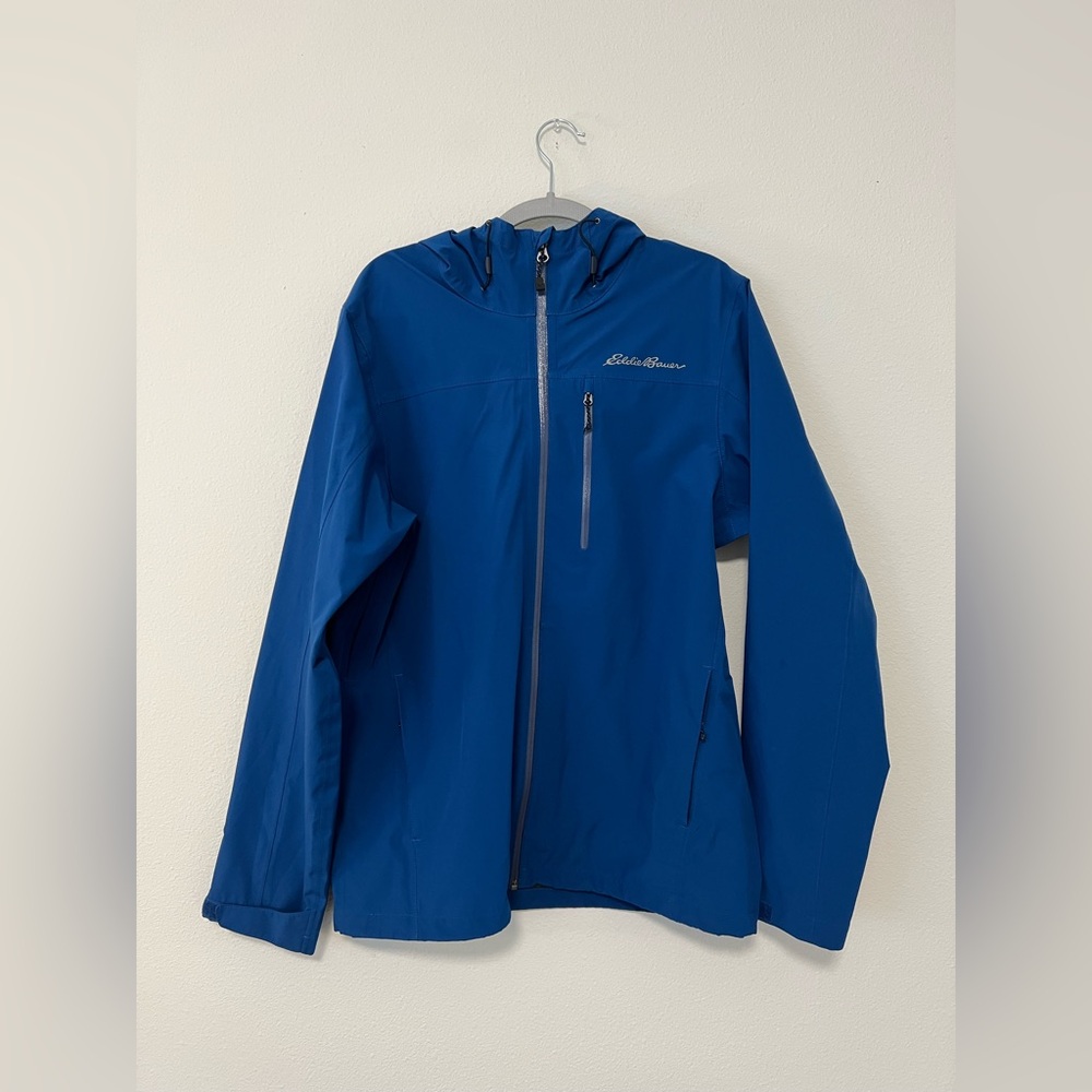 Eddie Bauer Men’s Blue Rain Jacket